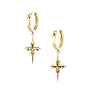 💙Host Pick💙ISELIN LARGE CROSS HOOP EARRINGS pair